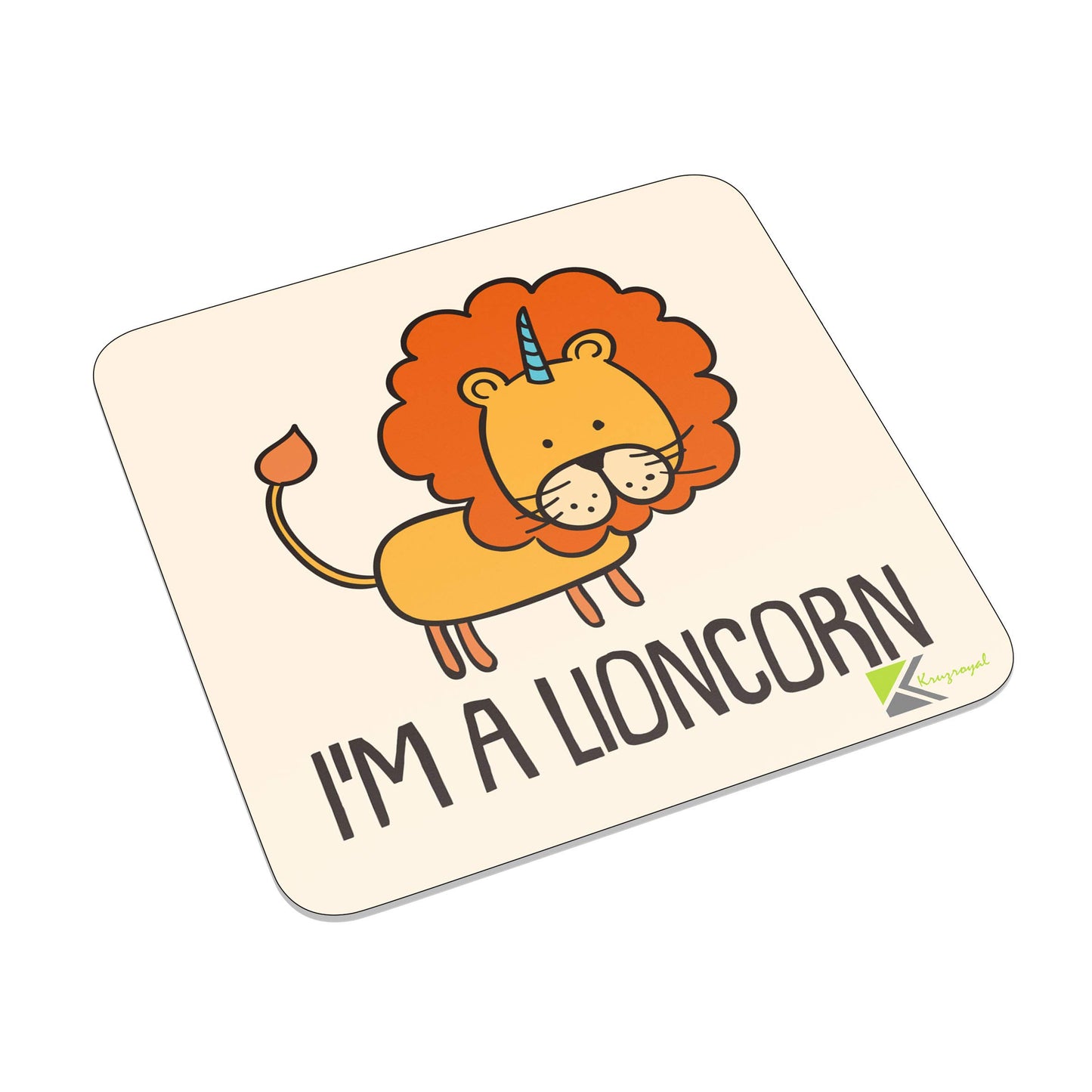 FM093 I'm A Lioncorn Novelty Funny Idea Glossy Metal Square Fridge Magnet