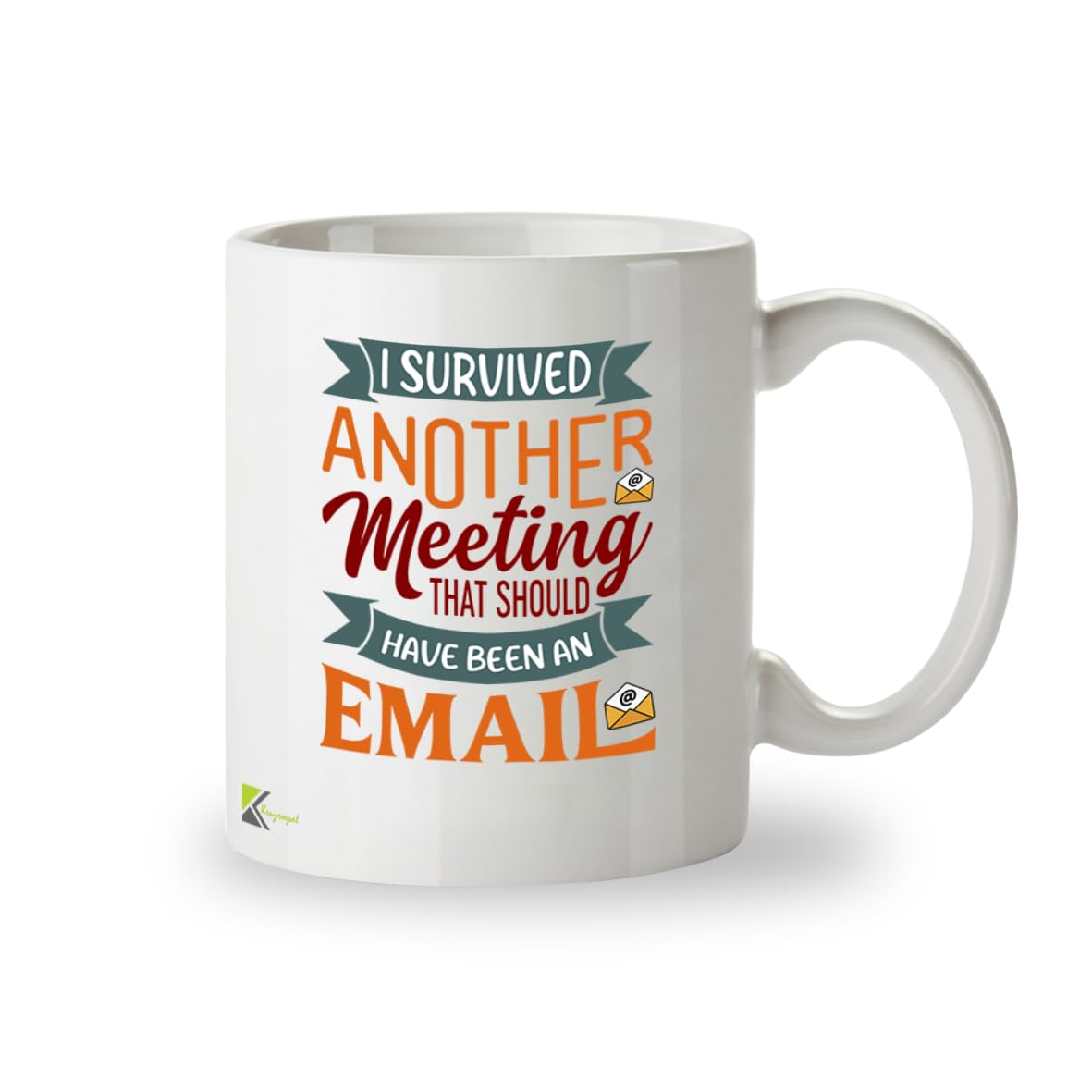 Kruzroyal Funny Work Mug | I Survived Another Meeting That Should Have Been an Email | Office Gift for Coworker Boss Men Women | 11oz
