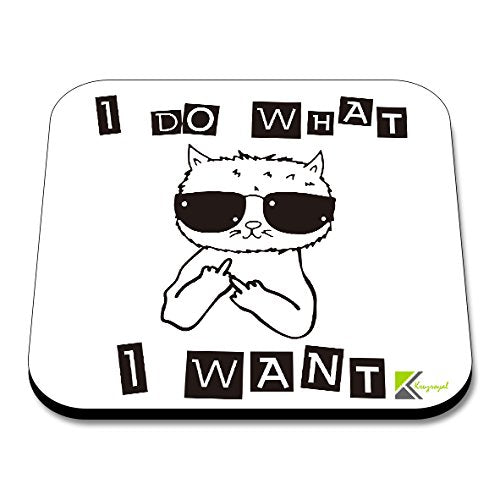 CS072 I do What i Want/RudeNovelty Funny Coffee Tea Drink Gift Glossy MDF Wooden Coaster