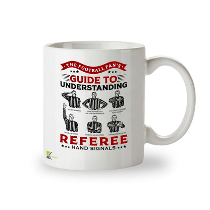 Kruzroyal Funny Football Mug | Referee Hand Signals Guide | Football Gifts for Men Dad Him | 11oz Ceramic Coffee Mug