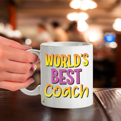 Kruzroyal DZ899 World's Best Coach 11OZ Tea/Coffee Mug Cup - Unique Coffee Cup and Gift Ideas, Coach's Mug