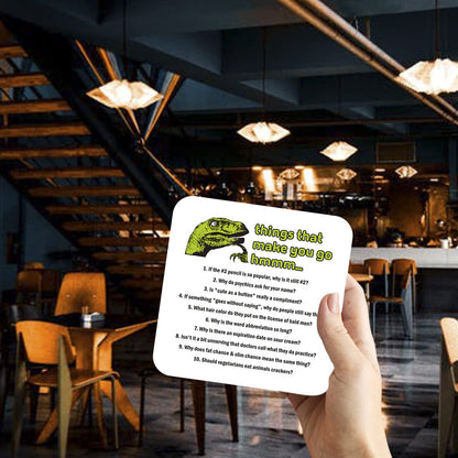 CS798 Things That Make You go hmmmmm.. Novelty Funny Coffee Tea Drink Gift Glossy MDF Wooden Coaster