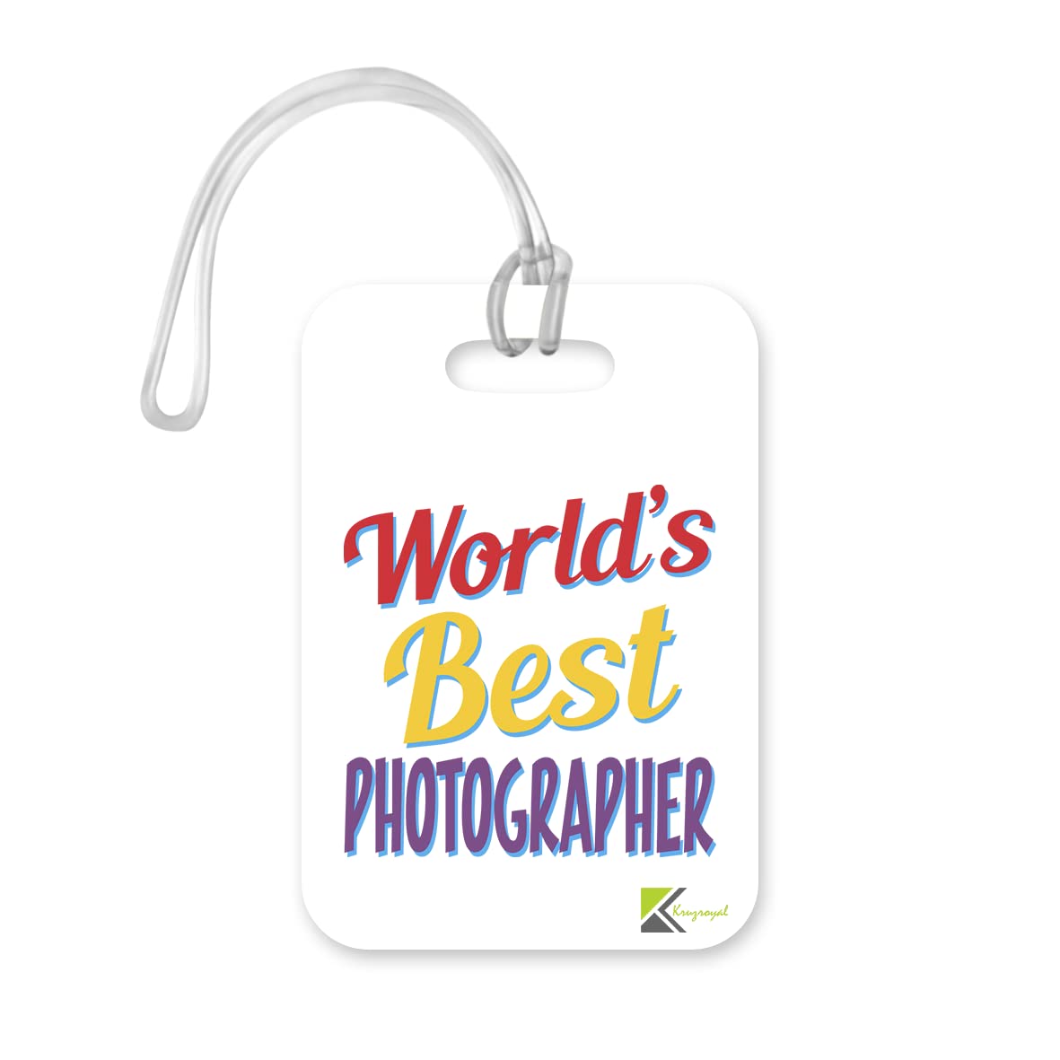 LT468 World's Best Photographer Novelty Funny Unique Designer Gift, Suitcase, Glossy Plastic Luggage Tag for Photographer