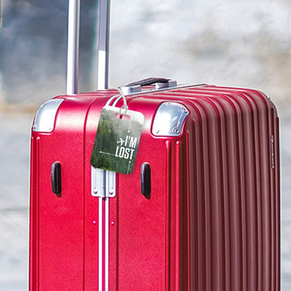 LT019 I'm Lost Novelty Funny Unique Designer Gift Glossy Plastic Suitcase Luggage Tag