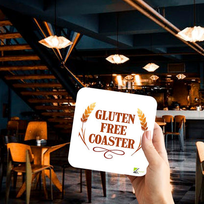 CS915 Gluten Free Coaster Novelty Funny Coffee Tea Drink Gift Glossy MDF Wooden Coaster