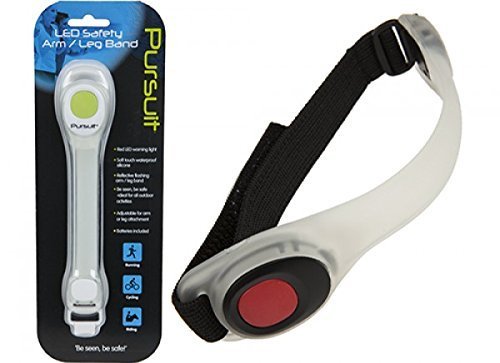 King of Flash Summit - Pursuit Silicone Safe Reflective Hi Vis Waterproof Adjustable Wearable Silicone Armband Strap with LED Flashing Light for Running, Cycling, Walking