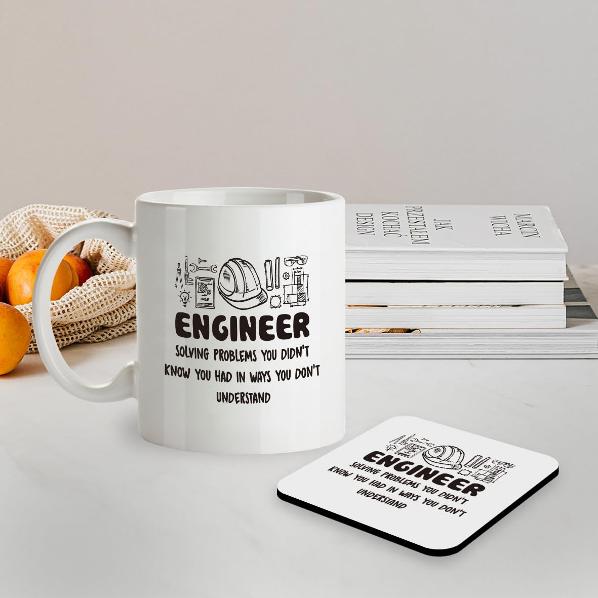 SM016 Engineer : Solving Problems You Didn't Know You Had in Ways You Don't Understand - 11Oz Mug & Matching Coaster Set