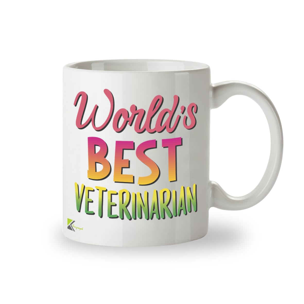 Kruzroyal DZ861 World's Best Veterinarian Mug 11oz - White Ceramic Cup for Vet, Vet Nurse, Surgeon - Thank You, Graduation, Birthday Present