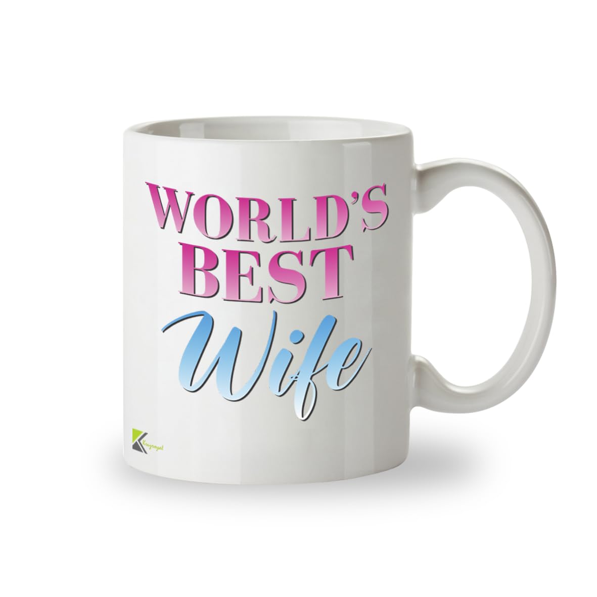 Kruzroyal DZ846 World's Best Wife Mug 11oz - White Ceramic Coffee & Tea Cup - Ideal Birthday, Anniversary, Mother's Day Present for Her