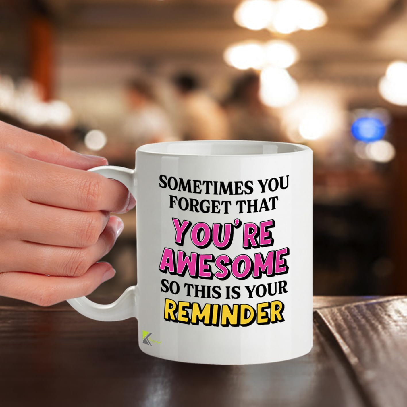 Kruzroyal You are Awesome Coffee Mug - Inspirational Gift for Women, Best Friend, Sister - Motivational 11oz Ceramic Cup - Thinking of You, Birthday, Encouragement Present