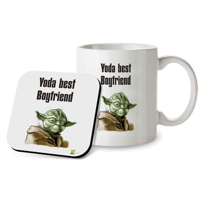 Kruzroyal SM099 Yoda Best Boyfriend - 11OZ Mug & Matching Coaster Set