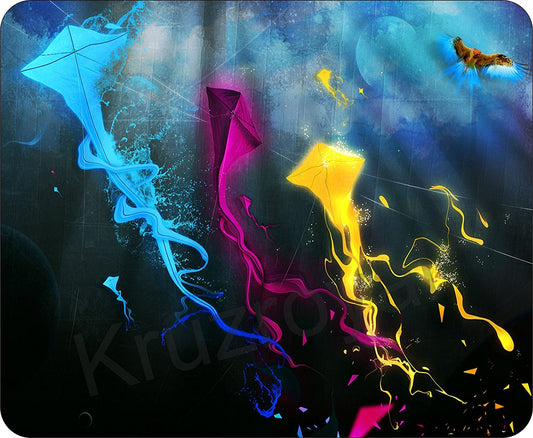 3 Kites Colourful Flying Mousemat/Pad Anti Slip Computer PC Mouse Mat