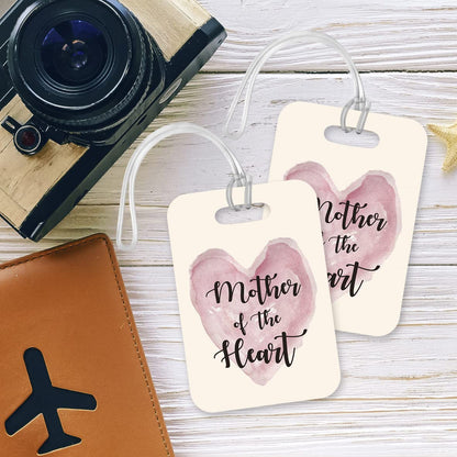 LT026 Mother of The Heart Novelty Funny Unique Designer Gift Glossy Plastic Suitcase Luggage Tag