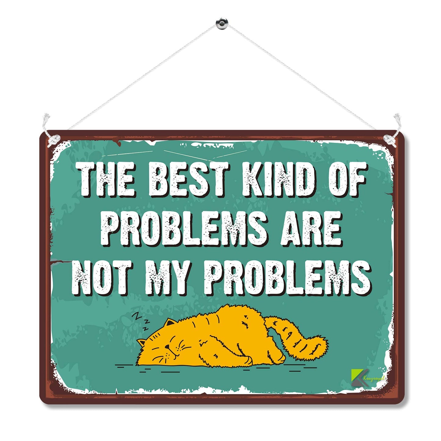 Kruzroyal MP153 The best kind of problems are not my problems Funny Novelty Retro Vintage Metal Wall Sign Plaque 20cm x 15cm