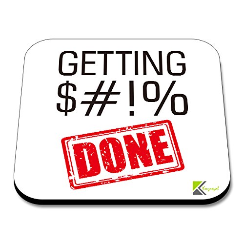 CS006 Getting Shit Done Novelty Funny Coffee Tea Drink Gift Glossy MDF Wooden Coaster