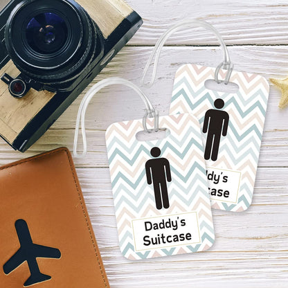 LT286 Daddy's Suitcase Novelty Funny Unique Designer Gift Glossy Plastic Suitcase Luggage Tag