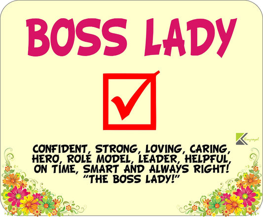 Boss Lady Gift Work Mousemat/Pad Anti Slip Computer PC Laptop Mouse Mat