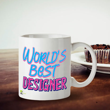 Kruzroyal DZ869 World's Best Designer Mug 11oz - White Ceramic Cup for Graphic, Web, UI/UX Designer - Funny Birthday, Leaving, Thank You Present