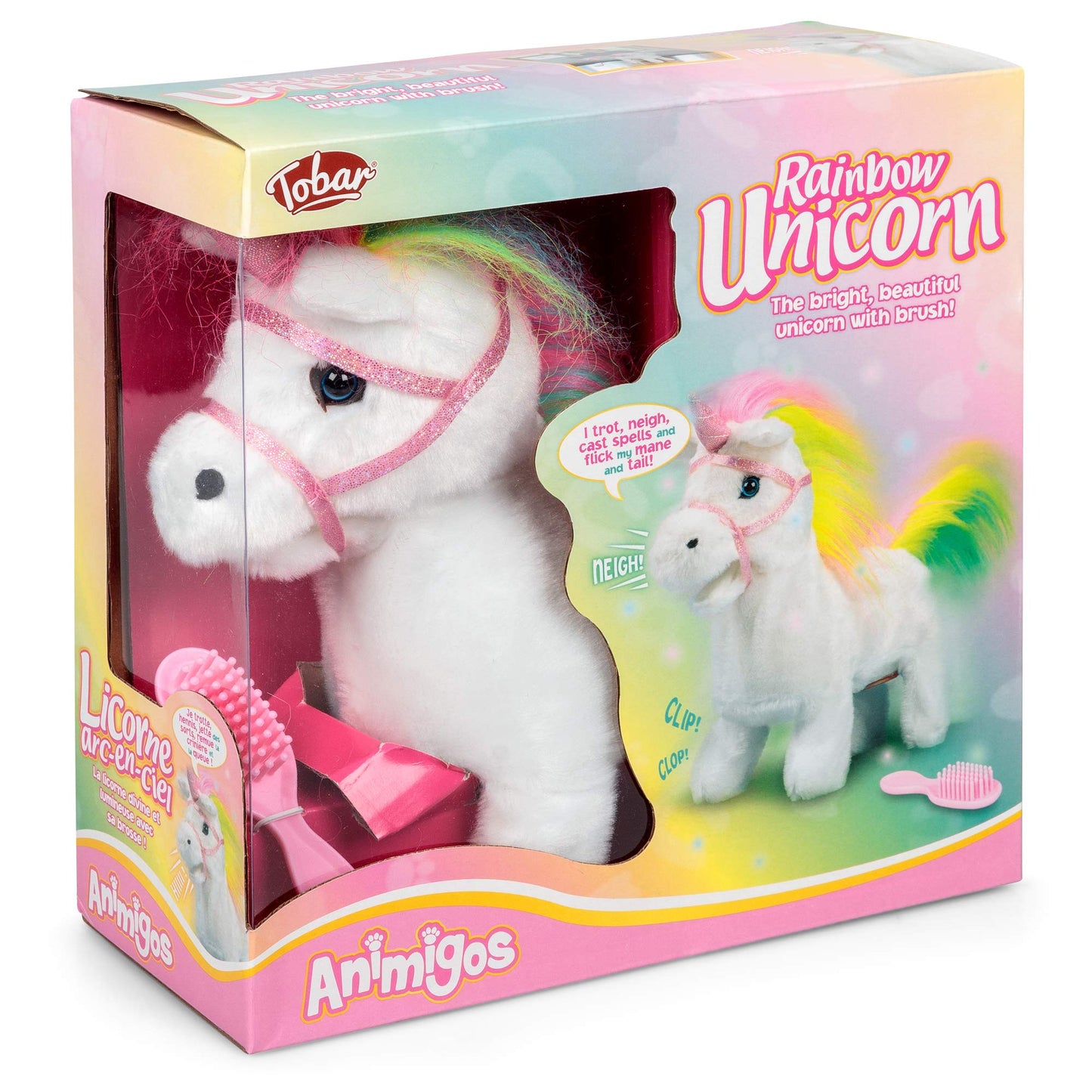 Tobar Animigos Rainbow Unicorn Electronic Soft Toy