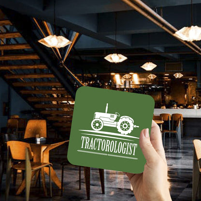 CS642 Tractorologist Novelty Funny Coffee Tea Drink Gift Glossy MDF Wooden Coaster