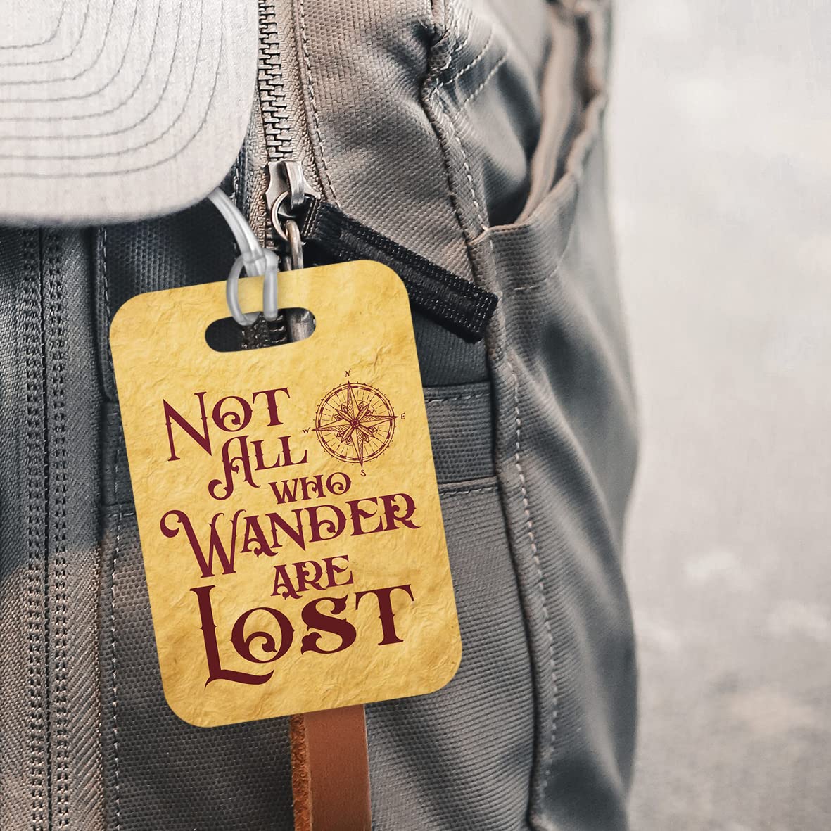 LT067 Not All Who Wander are Lost Novelty Funny Unique Designer Gift Glossy Plastic Suitcase Luggage Tag