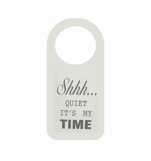 Kruzroyal Door Hanger Shhh... quiet it's my time bedroom funny novelty Gift Door Hanger Sign