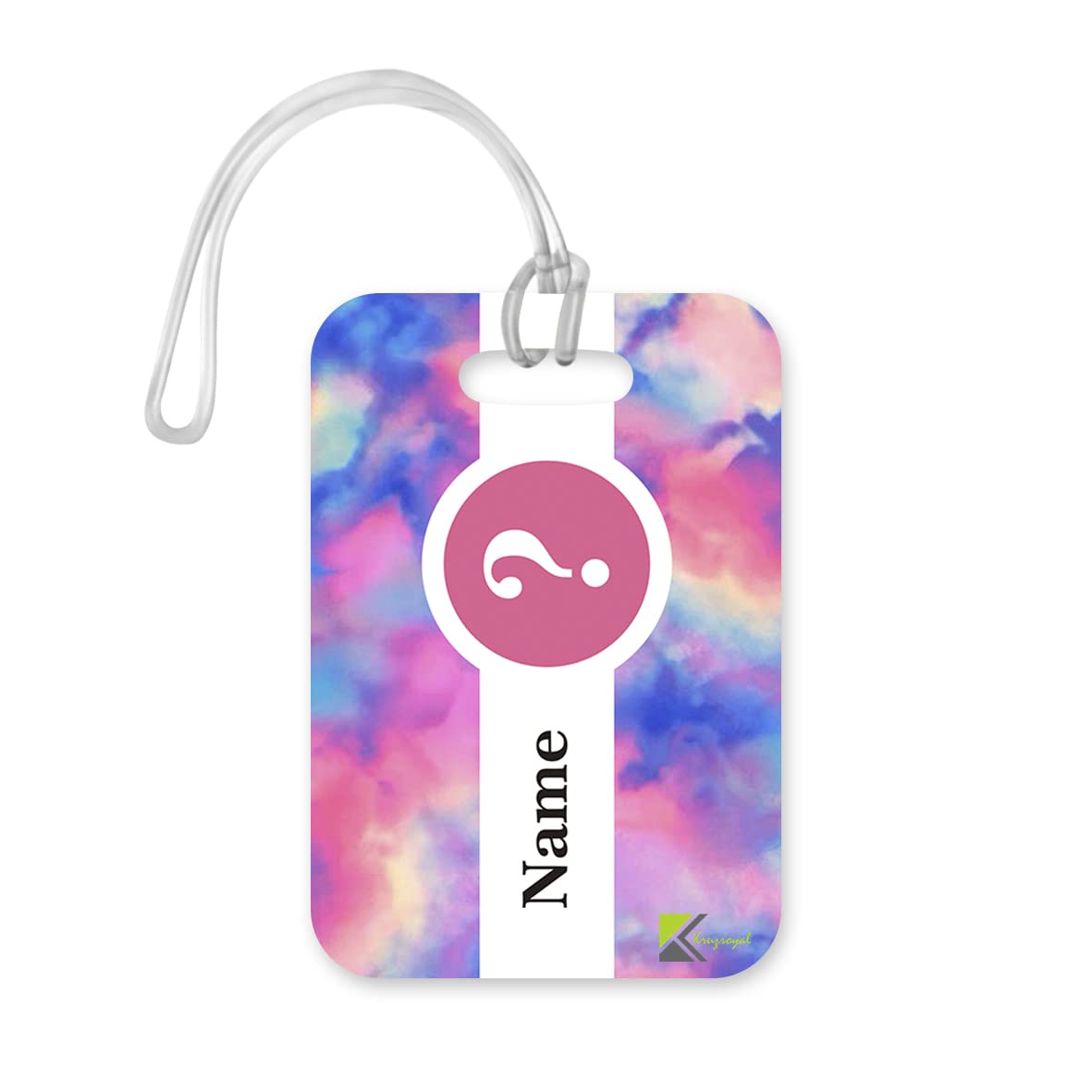 PLT296 Personalised Name : Any Name Novelty Funny Unique Designer Gift Glossy Plastic Suitcase Luggage Tag