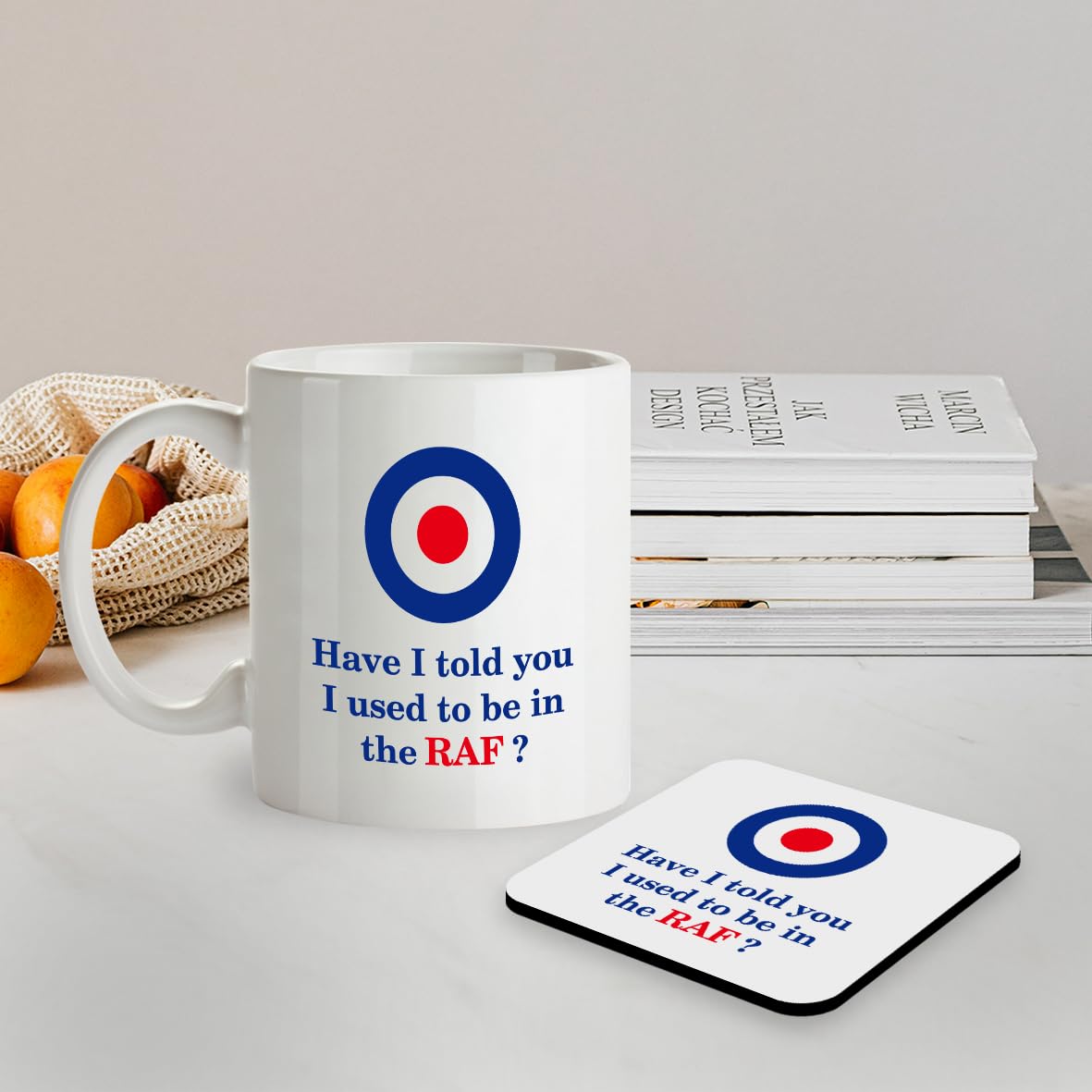 Kruzroyal SM033 Have i Told You i Used to be in The RAF? - 11 Oz Mug & Matching Coaster Set for Tea/Coffee | 11oz Royal Air Force Novelty Coffee Cup - RAF Veteran Gift for Men, Dad, Grandad