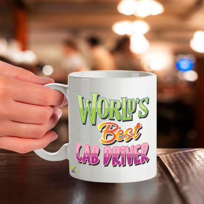 Kruzroyal DZ810 World's Best Car Driver Mug 11oz - Funny New Driver Gifts for Men Dad - Passed Driving Test & Car Enthusiast Novelty Cup - Birthday Present