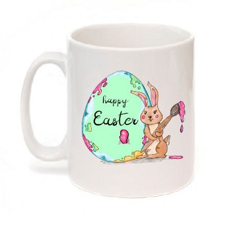 Kruzroyal Happy Easter Bunny Tea/Coffee Mug Sold