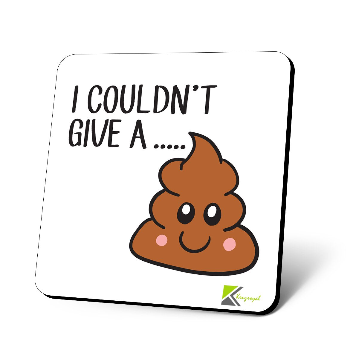 CS933 I Couldn't give a sh*t Novelty Funny Coffee Tea Drink Gift Glossy MDF Wooden Coaster