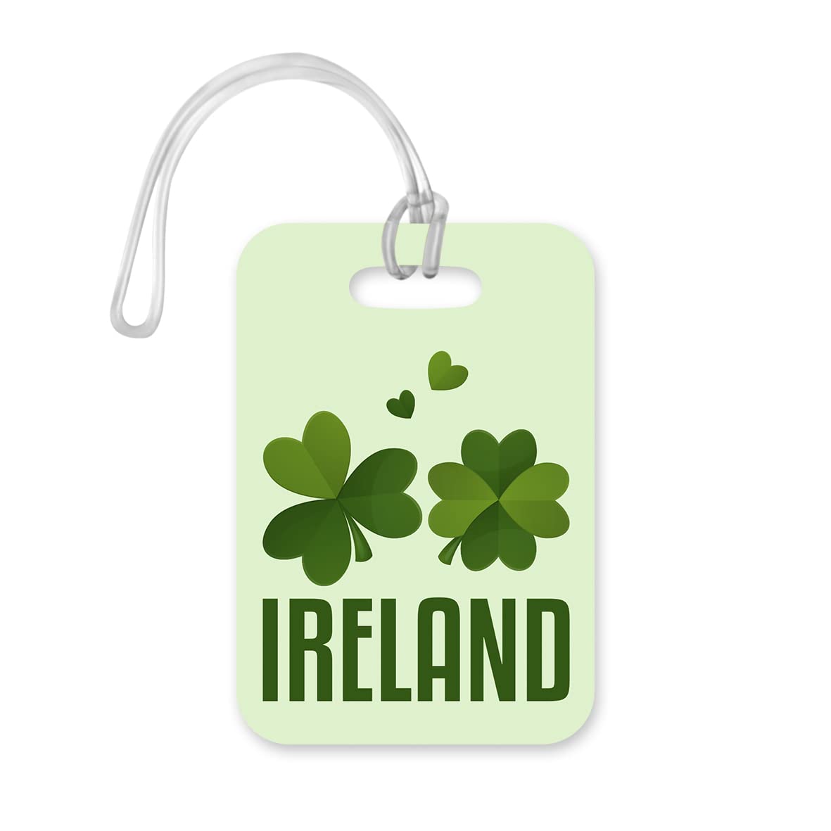 LT126 Ireland Novelty Funny Unique Designer Gift Glossy Plastic Suitcase Luggage Tag