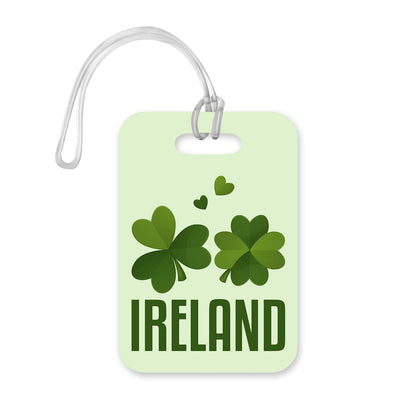 LT126 Ireland Novelty Funny Unique Designer Gift Glossy Plastic Suitcase Luggage Tag