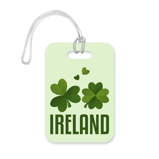 LT126 Ireland Novelty Funny Unique Designer Gift Glossy Plastic Suitcase Luggage Tag