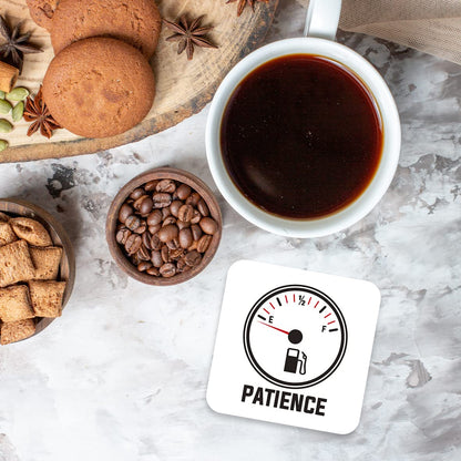CS544 Zero Patience Novelty Funny Coffee Tea Drink Gift Glossy MDF Wooden Coaster