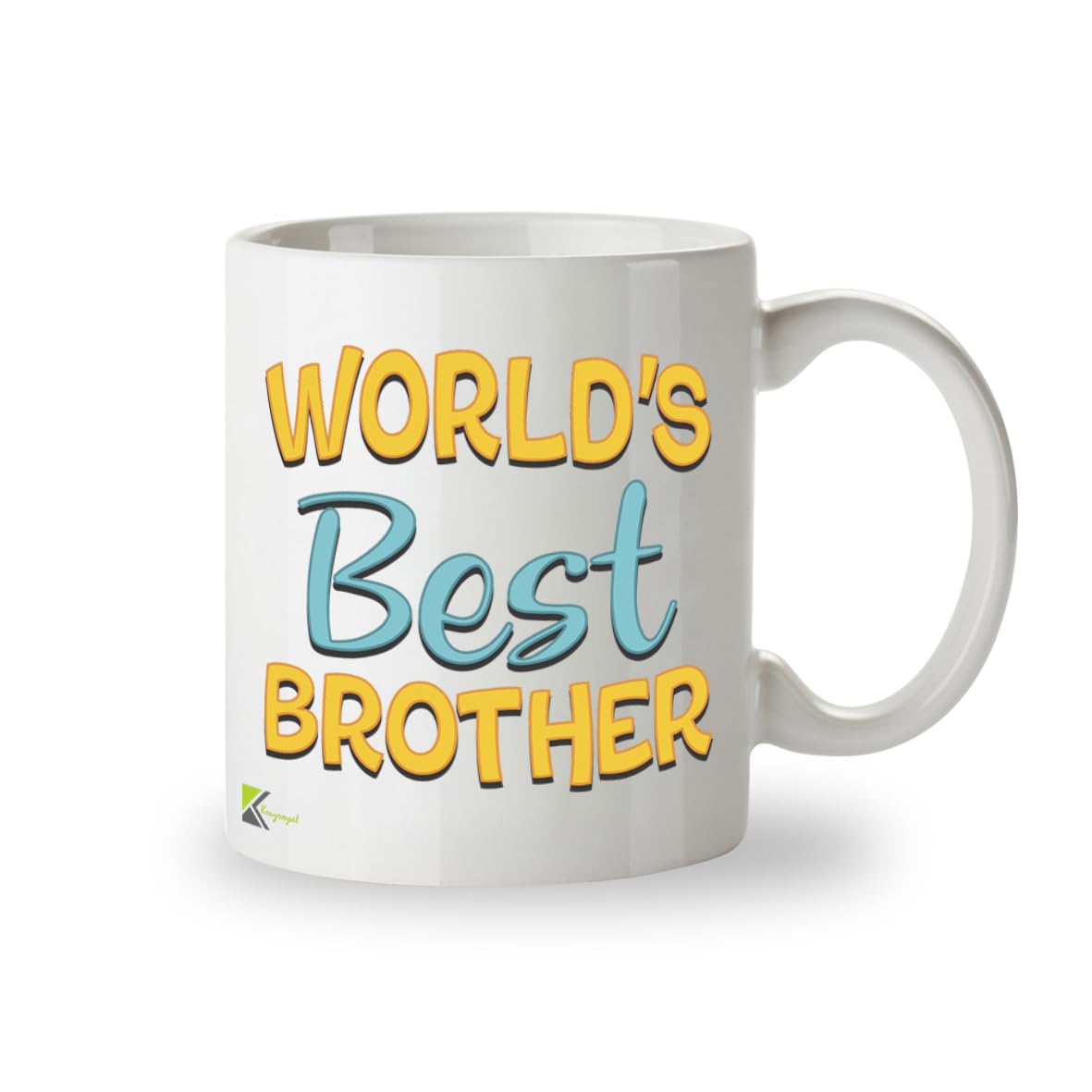 Kruzroyal DZ816 World's Best Brother Mug 11oz - White Ceramic Coffee Cup for Brother from Sister, Brother - Ideal Birthday or Holiday Present