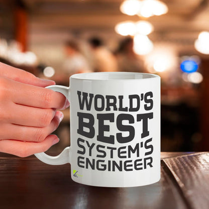 Kruzroyal DZ806 World's Best Systems Engineer Mug 11oz - Funny Tech Gifts for Men Dad - IT Professional Coder Developer Novelty Cup for Birthday Christmas