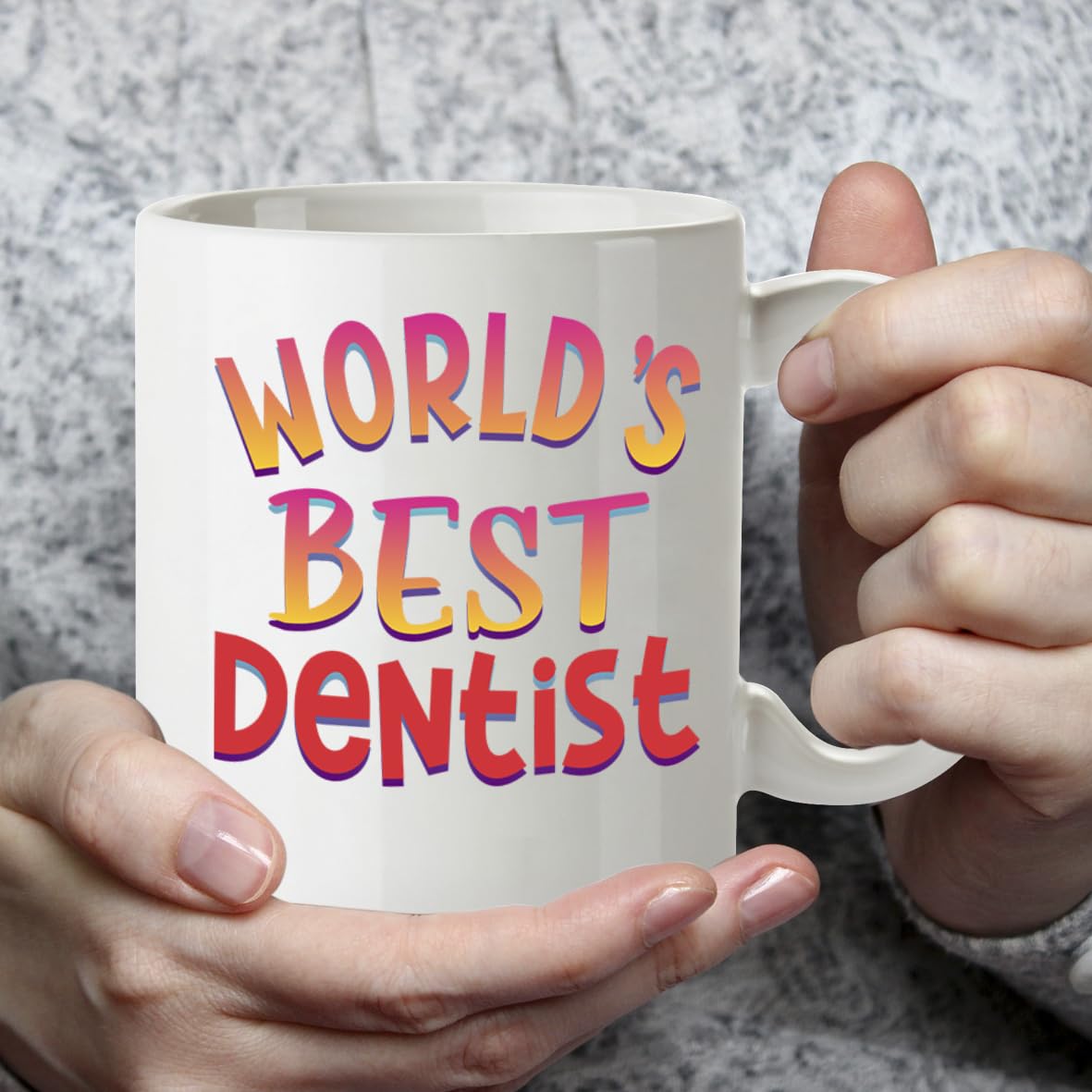 Kruzroyal DZ859 World's Best Dentist Mug 11oz - White Ceramic Cup for Hygienist, Dental Student - Funny Birthday, Graduation, Thank You Present