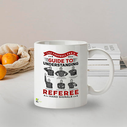 Kruzroyal Funny Football Mug | Referee Hand Signals Guide | Football Gifts for Men Dad Him | 11oz Ceramic Coffee Mug