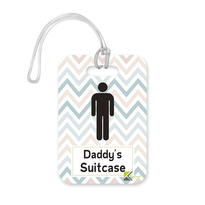 LT286 Daddy's Suitcase Novelty Funny Unique Designer Gift Glossy Plastic Suitcase Luggage Tag
