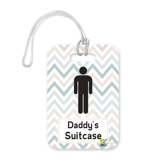 LT286 Daddy's Suitcase Novelty Funny Unique Designer Gift Glossy Plastic Suitcase Luggage Tag