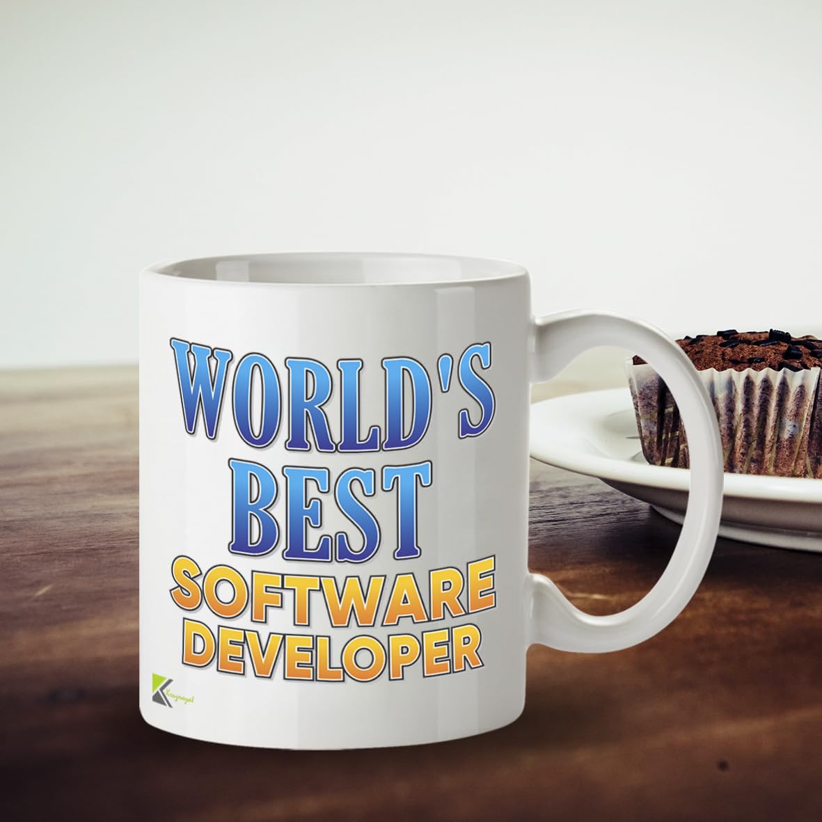 Kruzroyal DZ863 World's Best Software Developer Mug 11oz - White Ceramic Cup for Programmer, Coder, Engineer - Funny Birthday, Thank You Present