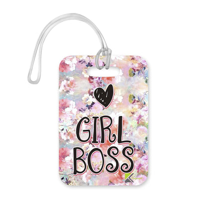 LT217 Girl BOSS Novelty Funny Unique Designer Gift Glossy Plastic Suitcase Luggage Tag