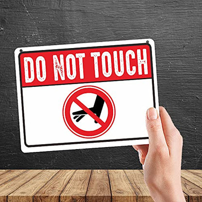 Kruzroyal MP463 Do Not Touch Funny Novelty Retro Vintage Metal Wall Sign Plaque 20cm x 15cm