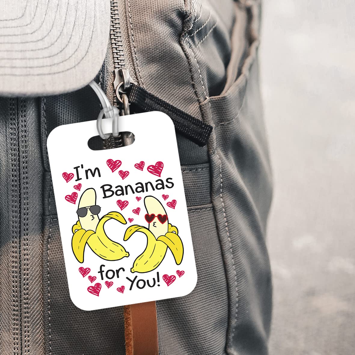 LT183 I'm Bananas for You! Novelty Funny Unique Designer Gift Glossy Plastic Suitcase Luggage Tag