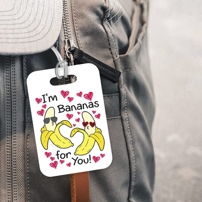 LT183 I'm Bananas for You! Novelty Funny Unique Designer Gift Glossy Plastic Suitcase Luggage Tag