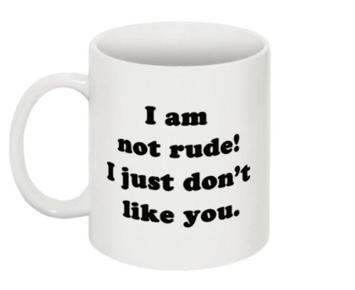 I am not rude! I just don't like you Mug Novelty Gift Mug