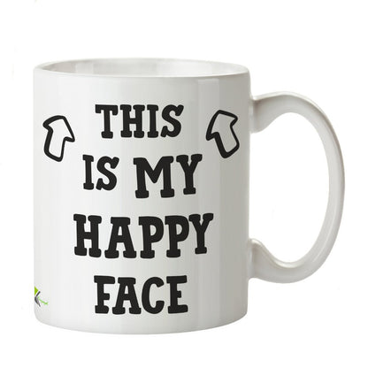 Kruzroyal DZ209 This is My Happy face Funny Novelty Great Gift Idea Coffee Tea Mug