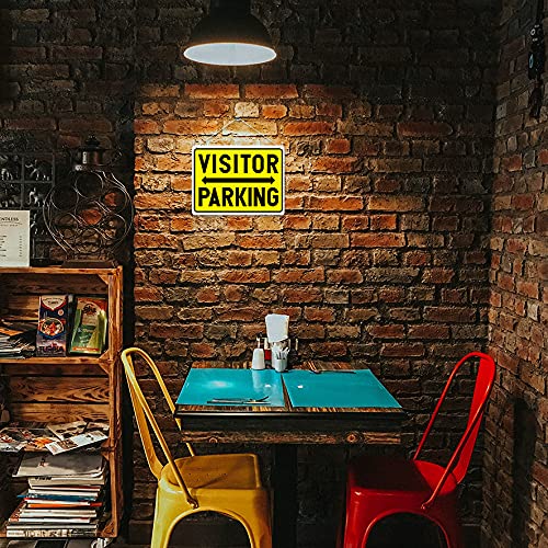 Kruzroyal MP333 VISITOR PARKING. Funny Novelty Retro Vintage Metal Wall Sign Plaque 20cm x 15cm