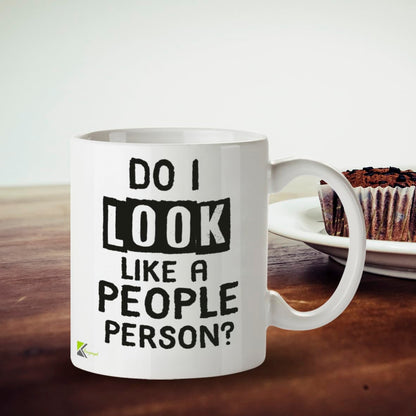 Kruzroyal DZ215 Do i Look Like a People Person? Funny Novelty Great Gift Idea Coffee Tea Mug